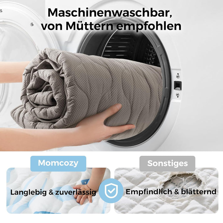 Momcozy Spielmatte Baby für den Boden, 127x127 cm verdickte Krabbeldecke, Spielunterlage für Baby Ba
