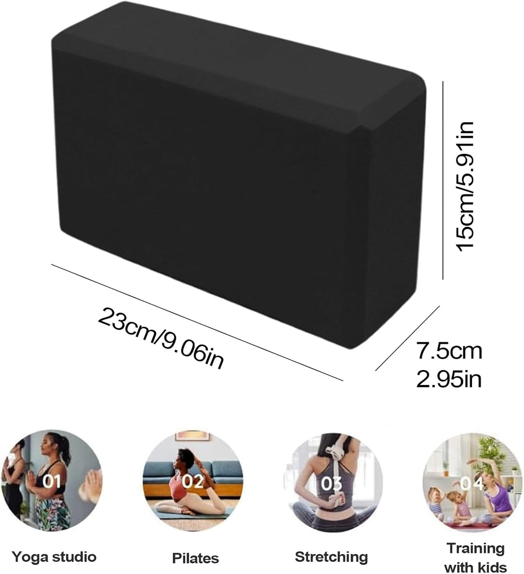 Yoga Backstein - Tragbarer EVA - -Split -Block für eine sichere Balance, bequeme Unterstützung mit s