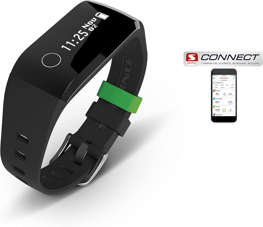 Soehnle Fitnesstracker Fit Connect 200 HR mit Bluetooth-Anbindung, Fitnessarmband mit bis zu 10 Tage