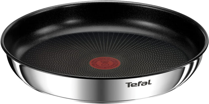 Tefal Emotion Ingenio Bratpfannen-Set, Induktion, Edelstahl, 24/28 cm und Griff, silberfarben, 3-tei