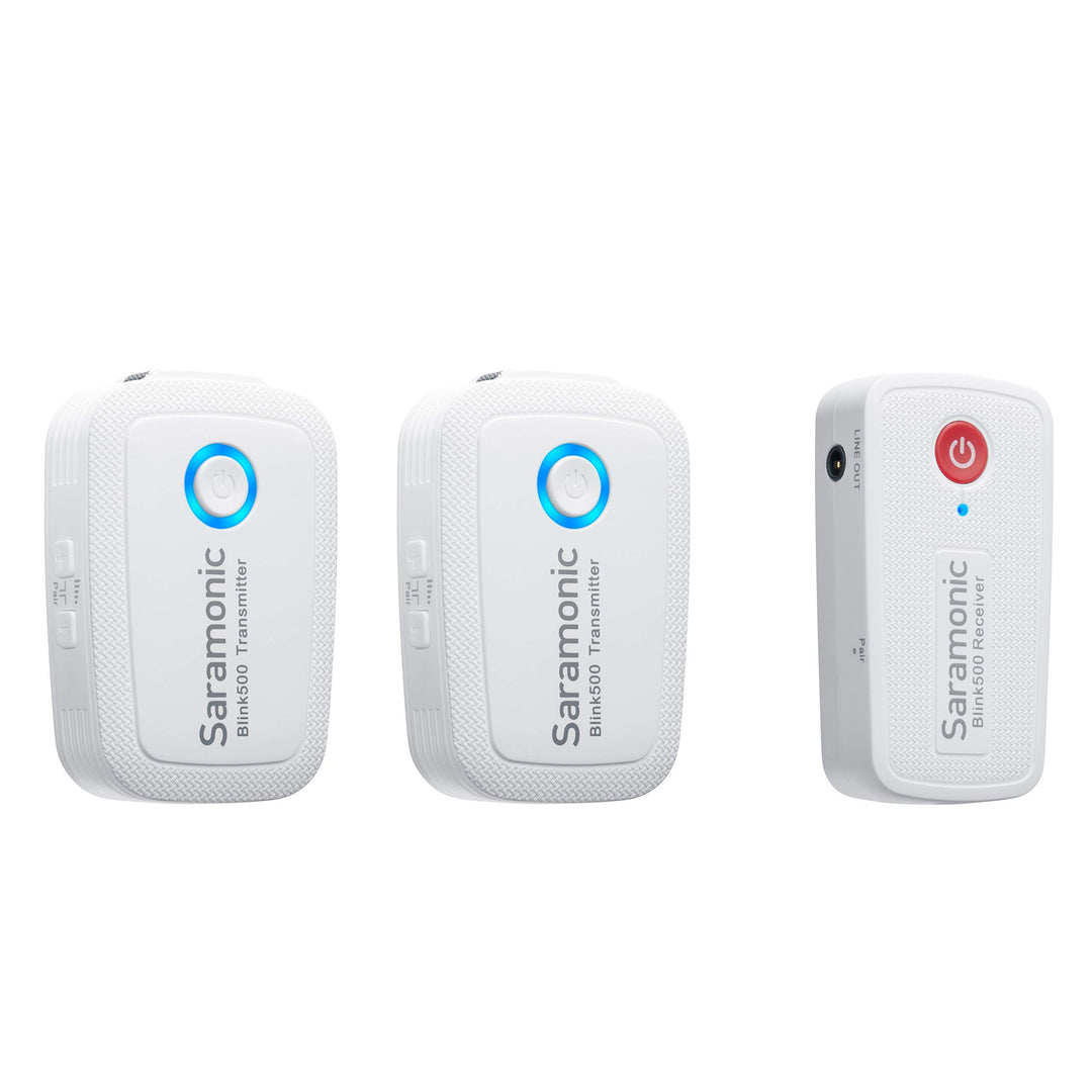 Saramonic Blink500 B2W drahtloses 2,4-GHz-2-Personen-Mikrofon-Clip-On-Mikrofonsystem mit Lavalier un