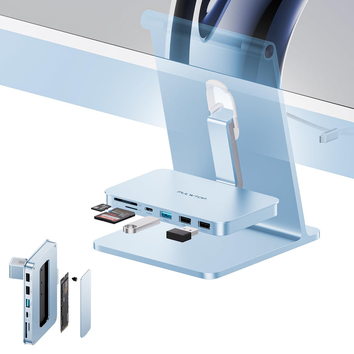 iMac Zubehör für iMac24 2021/2023/2024, USB C Hub für iMac-M1/M3/M4 & Studio Display 27 Zoll, iMac U
