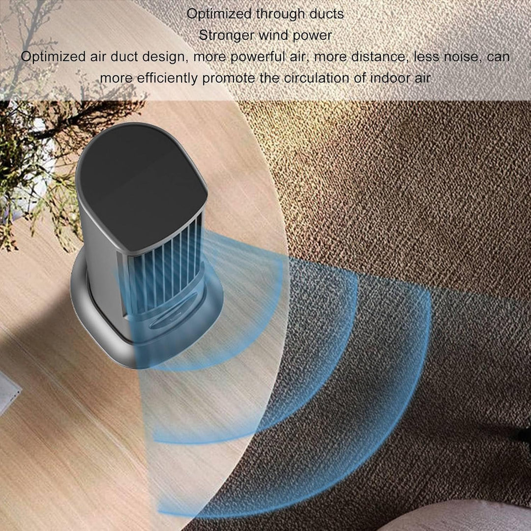 Goshyda Desktop-Turmventilator, Tragbarer Blattloser Tischventilator mit 3 Einstellbaren Geschwindig