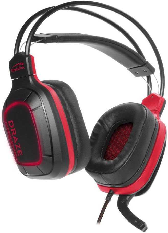Speedlink DRAZE Gaming Headset - Gaming-Headset für den PC mit LED Beleuchtung, USB- und Klinkenstec