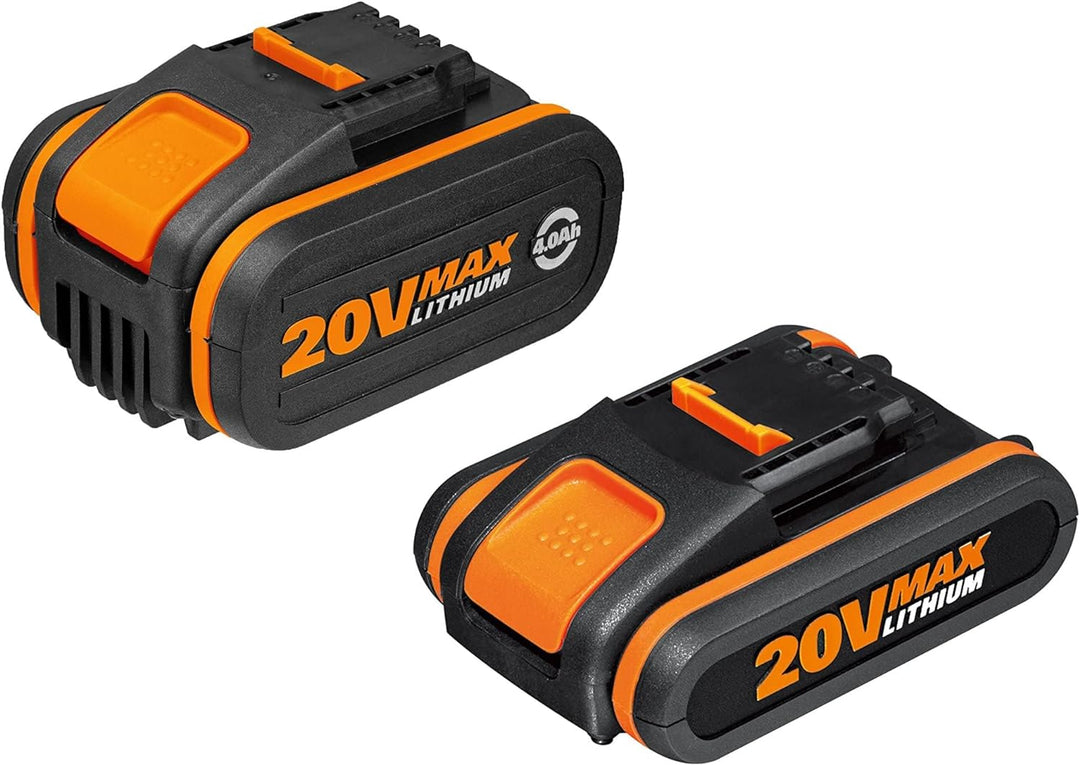 WORX WA3605 PowerShare 20V Li-Ion Akku Set - 1 x 2000mAh Akku (WA3551.1) & 1 x 4000mAh Akku (WA3552)