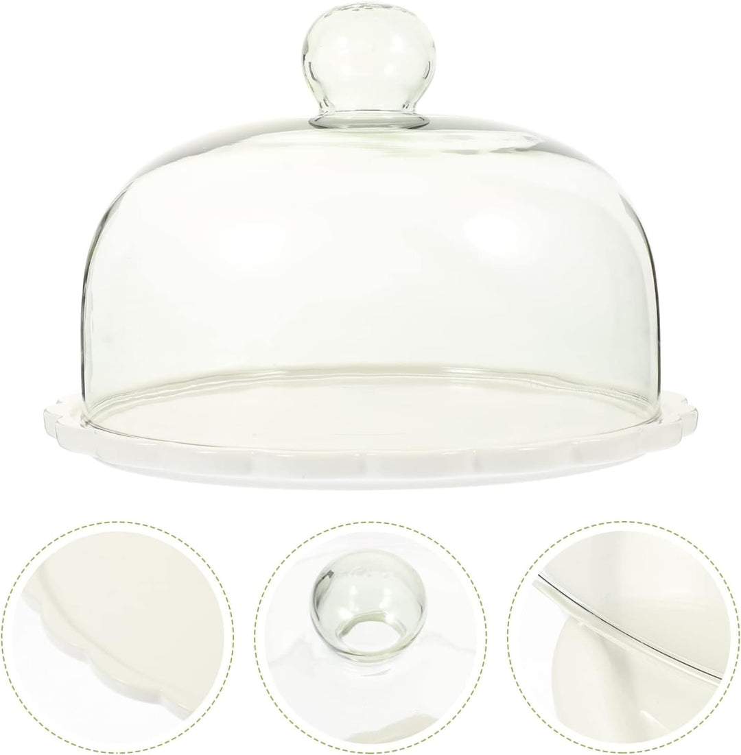 Cabilock 1 Satz Kuchenglasabdeckung Tortenteller Mit Glocke Teller Mit Haube Glas Überdachte Tortenp