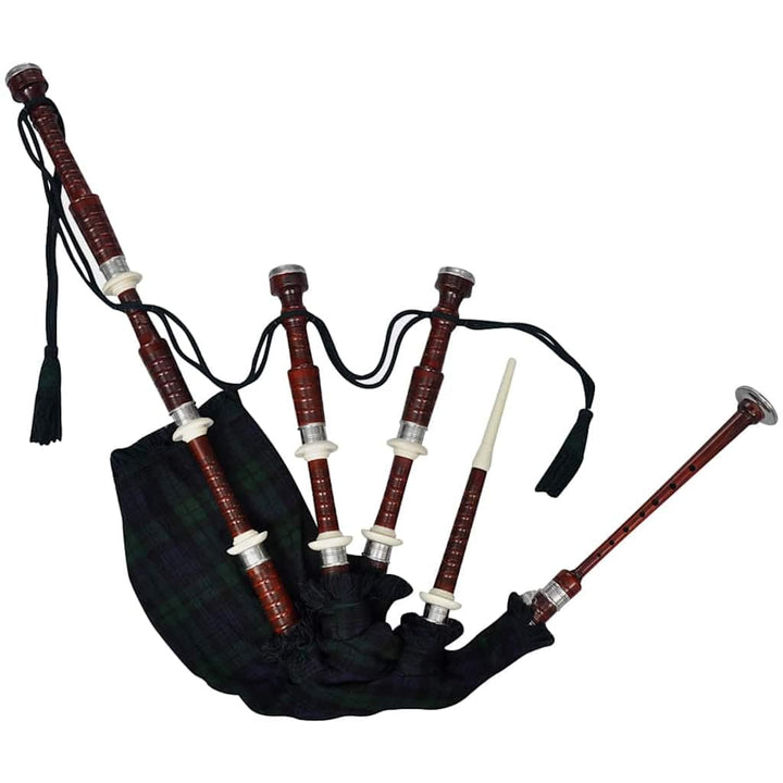 vidaXL Schottischer Grosser Dudelsack Set Hochland Mittelalter Highland Bag Pipe Grün, Grün