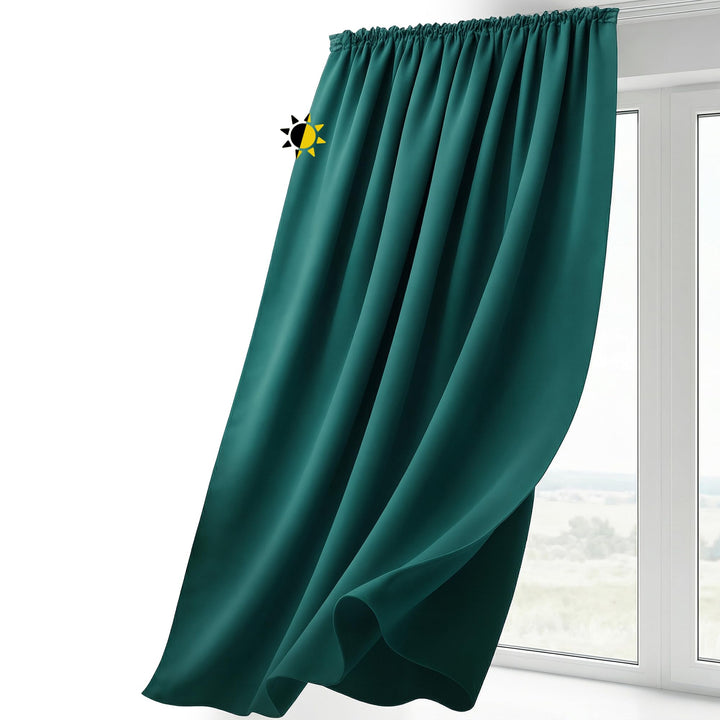 BEAUTEX Verdunkelungsgardine mit Kräuselband U-Band, Blackout Vorhang Blickdicht abdunkelnd, Grösse