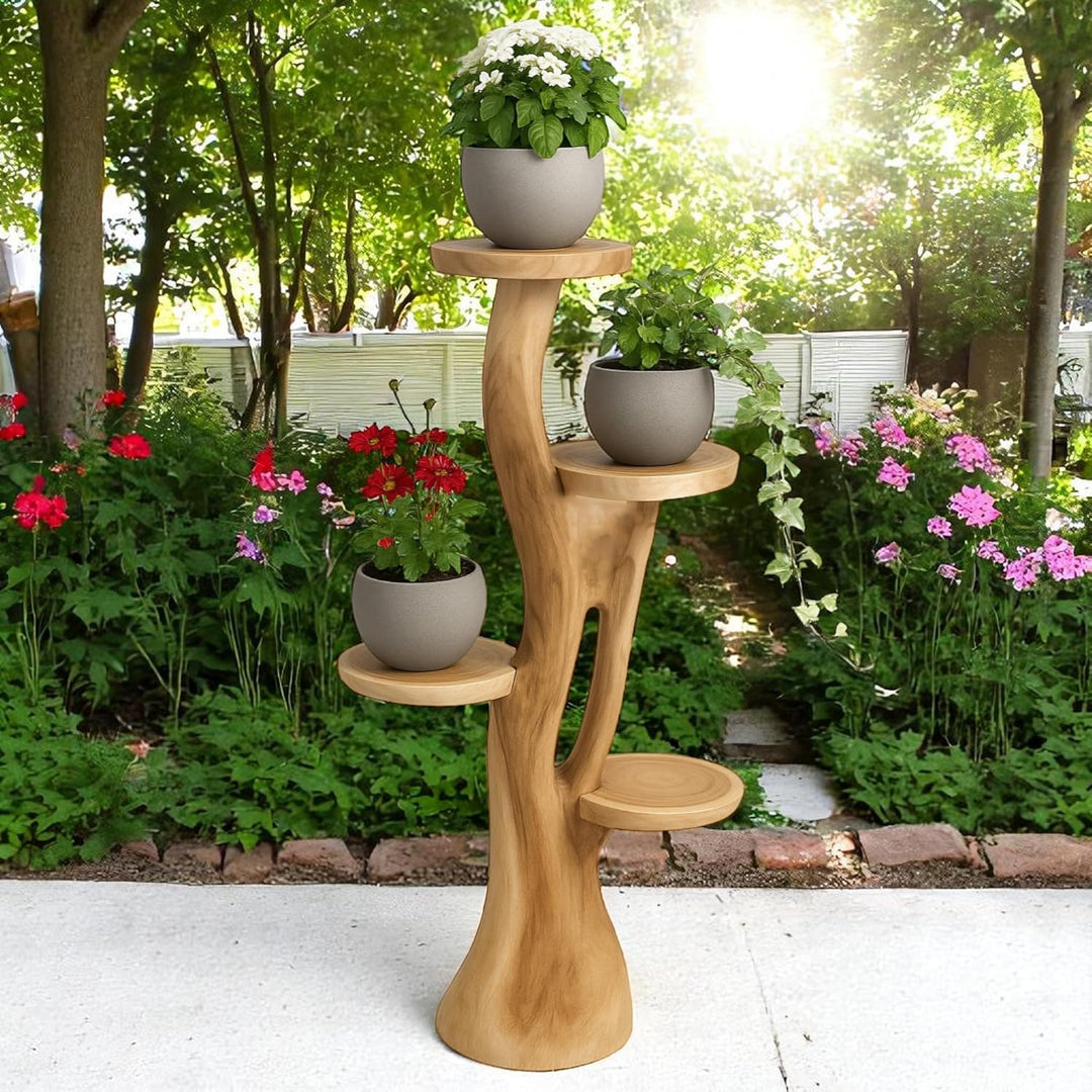 My-goodbuy24 Blumenständer Blumentreppe Blumenpodest Blumenhocker Pflanzen Blumen Treppe Holz Massiv