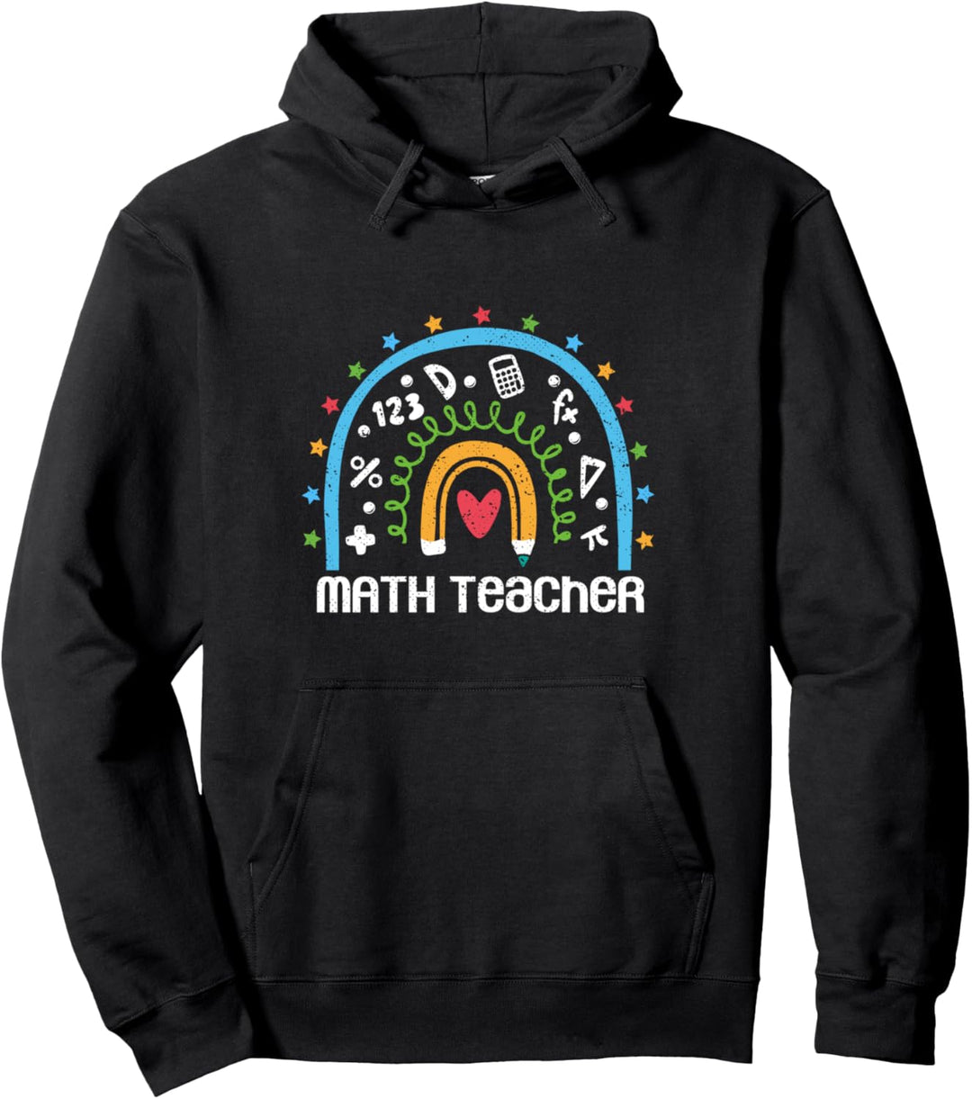 Mathematiklehrer Regenbogen Back To School Mathematik Major Pullover Hoodie