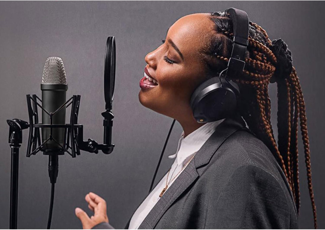 Rode NT1 Signature Black Studio-Mikrofon + keepdrum MS138 Gelenkarm-Stativ Schwarz black Mikrofon Sc