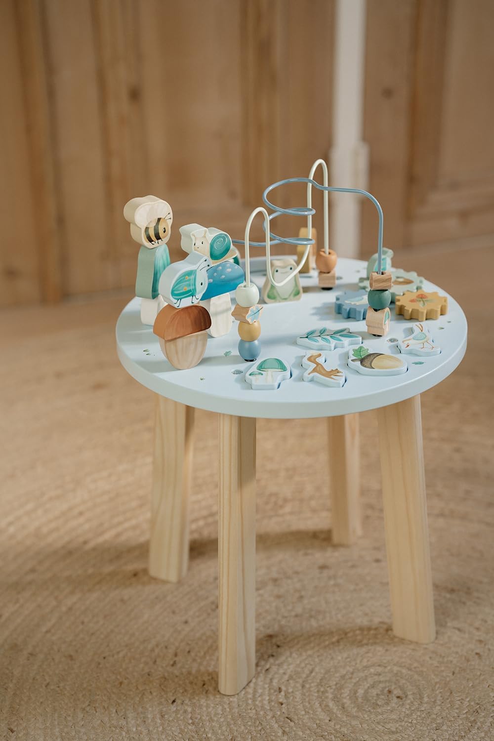Little Dutch 7241 Holz Aktivitätstisch/Spieltisch - Forest Friends blau