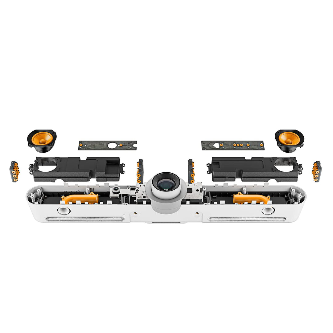 Logitech Rally Bar - 4K, 30fps, 90° FOV, 15x Zoom, Weiss