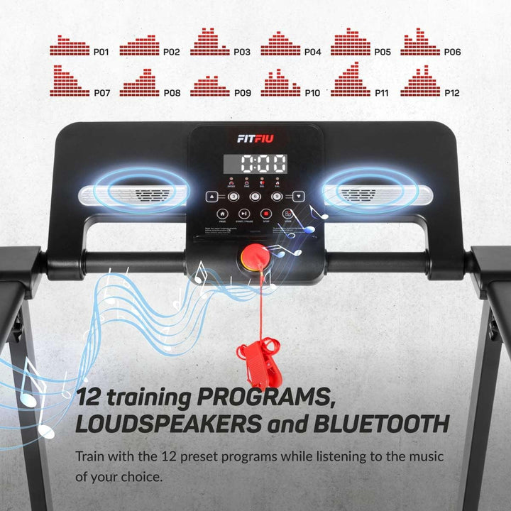 FITFIU Fitness MC-100 - Faltbares Laufband, Geschwindigkeit bis zu 10km/h, manuelle Steigung, Lauffl