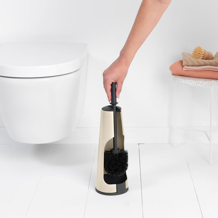 Brabantia - Renew Toilettenbürste & Halter - Hygienische Bürste - Reinigt unter dem Rand - Rutschfes