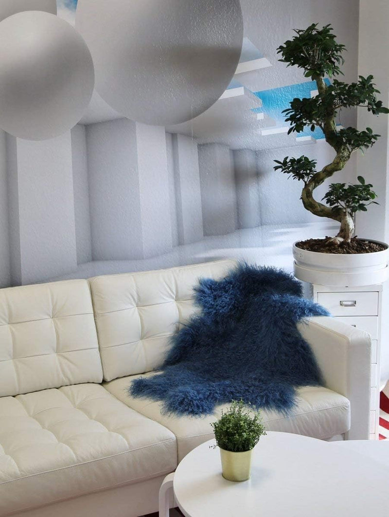Hollert Lammfell Tibet Sheepskin Monglolisches Schaffell gelockt sehr weich Echtfell Dekoration Läuf