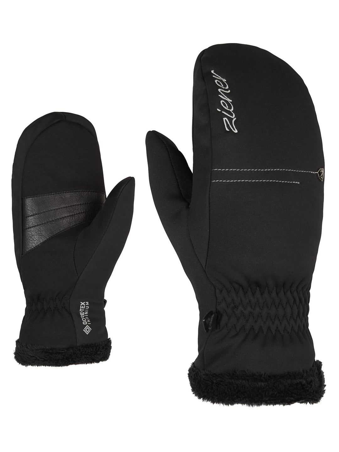 Ziener Damen Idinia Touch Mitten Funktions-/ Freizeit-Fäustling | Soft-Shell, Winddicht, Plüschfutte