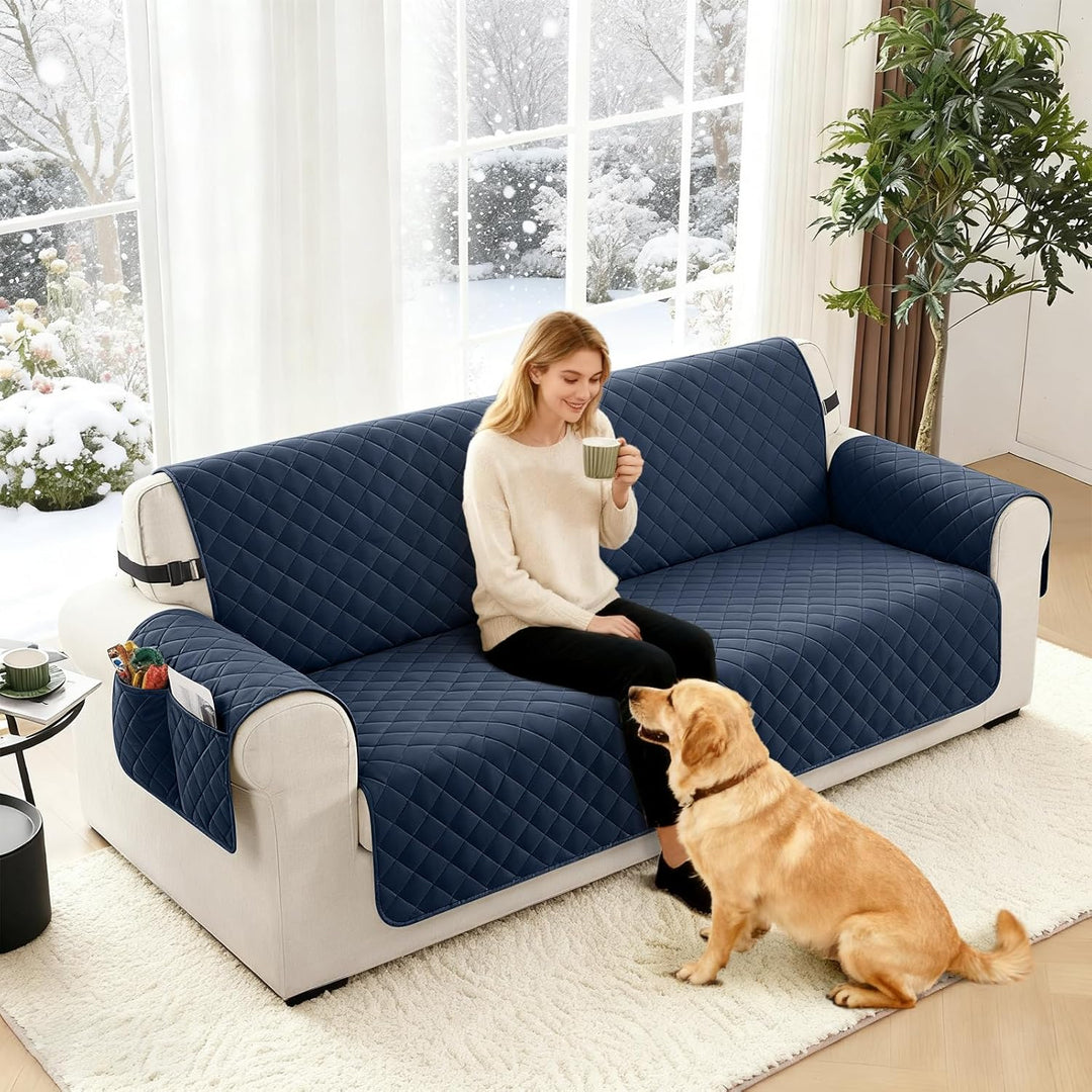 TAOCOCO Sofa Überzug, Sofabezug Wasserdicht Mit Gummiband，Wohnzimmer Anti-Rutsch Gepolsterter Sofasc