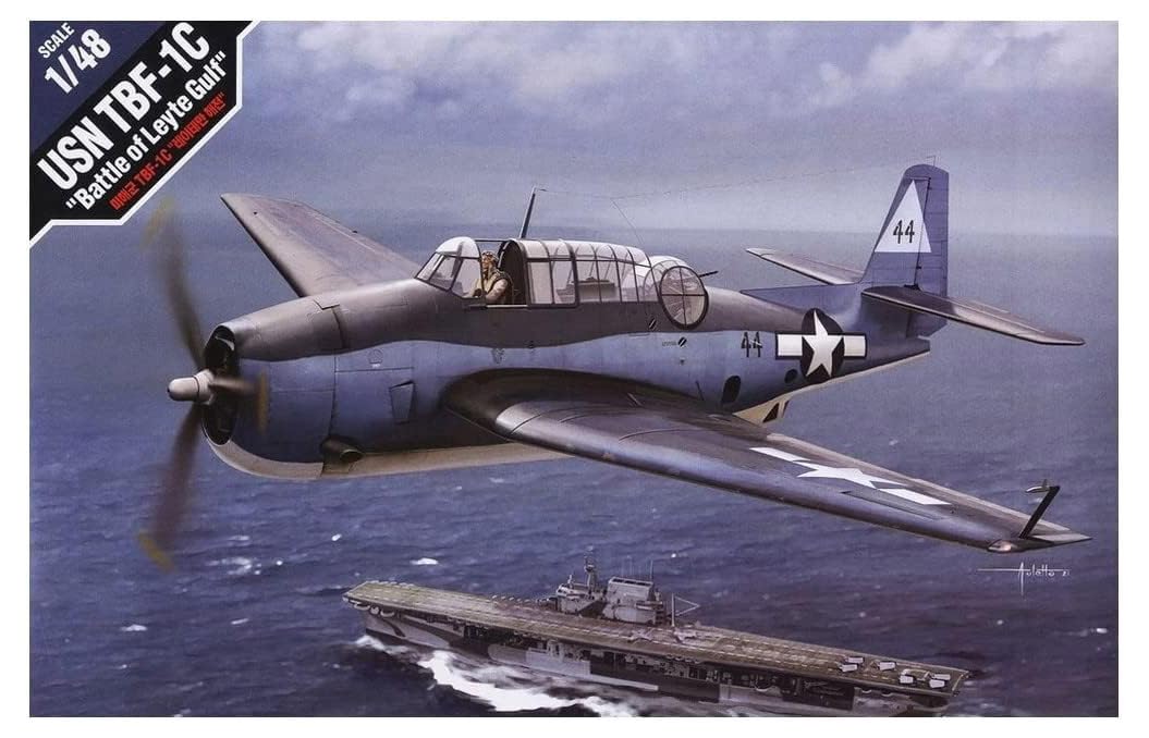 Academy 12340 1/48 United States Navy TBF-1C Avenger Battle of Late Plastic Model