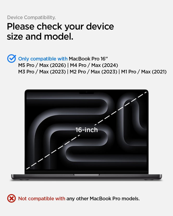 Spigen SafeView Magnetischer Blickschutzfilter für MacBook Pro 16 Zoll (ab 2021, M3 / M3 Pro / M3 Ma