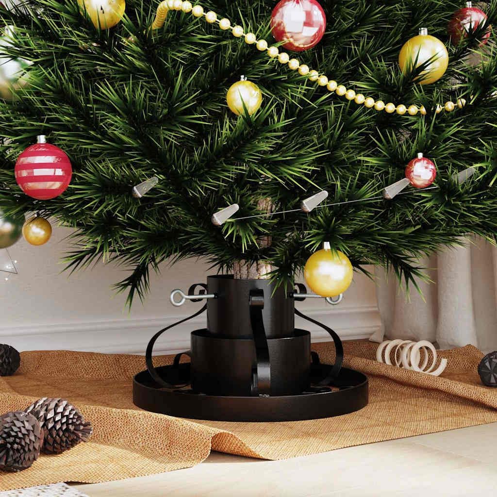 Mangloder Weihnachtsbaumständer Schwarz aus Stahl 40 x 40 x 21 cm, geeignet für Baumhöhe bis 250 cm,