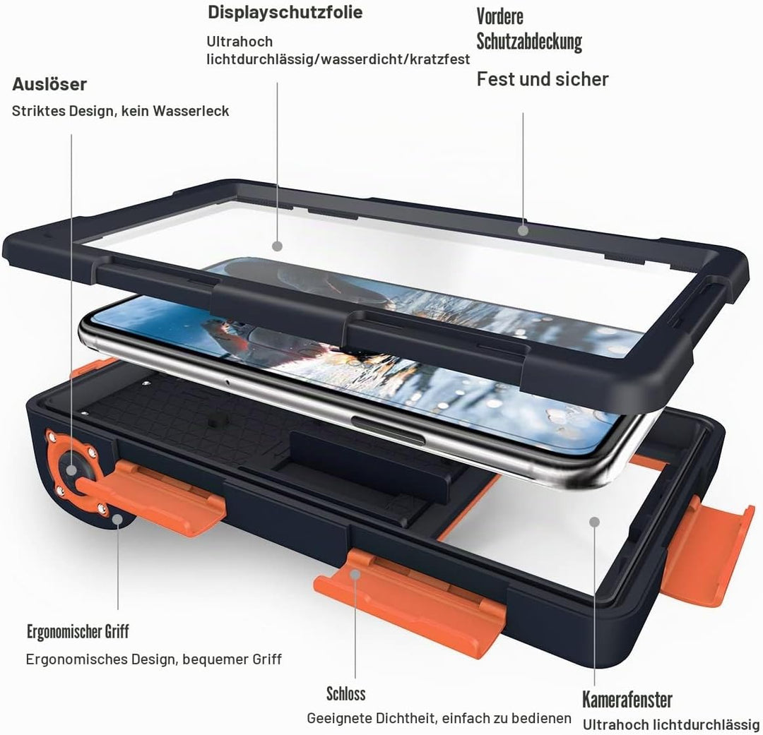 FocRelaxer IPX8 wasserdichte Handyhülle für Tauchen [15m/50ft] Universal Unterwasser Wasserfeste Han