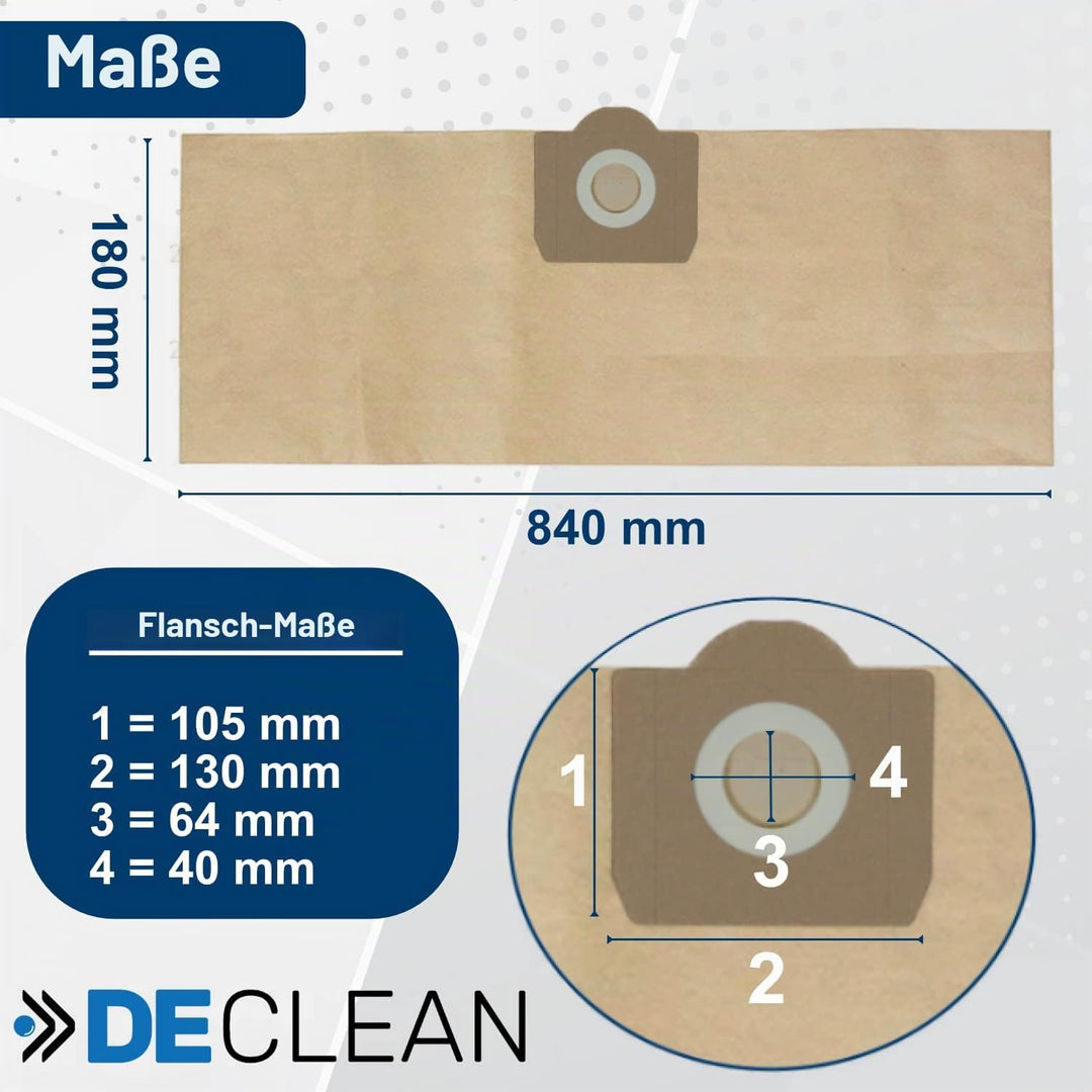DeClean 20 Staubsaugerbeutel kompatibel mit Kärcher WD3 Ersatzteile WD 3 Premium,P,Extension Kit,Bat