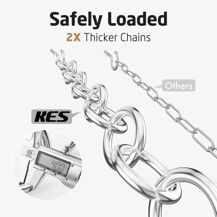 KES 85x39cm Chrom Topfhalter Pfannenhalter Hängeregal Küche Topfregal Deckenregal Hängend Küchenrega