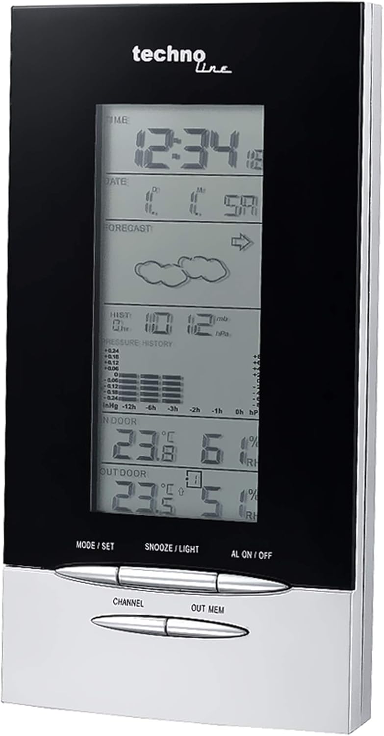 Wetterstation WS 6730 mit Vorhersage von Wettersituation, Anzeige von Wettertendenz und Luftdruck