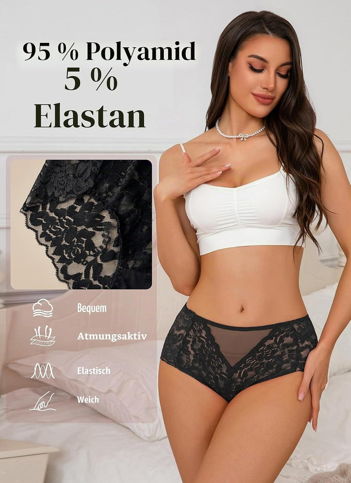Unterhosen Damen Spitze Damen Slips Mehrpack Schlüpfer Damen Slips Unterhosen Damen Taillenslips Gro