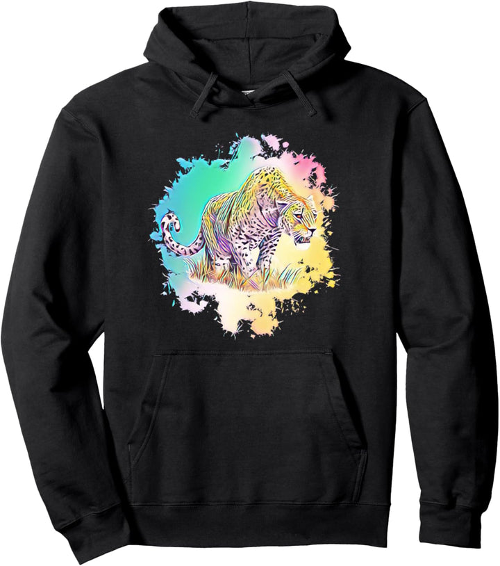 Leopard Motiv Raubkatzen Katzen Afrika Tiere Leoparden Pullover Hoodie