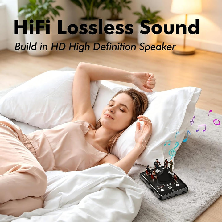 32GB MP3 Player mit Bluetooth 5.3, tragbarer MP3-Player mit Lautsprecher für Kinder HiFi-Klangqualit