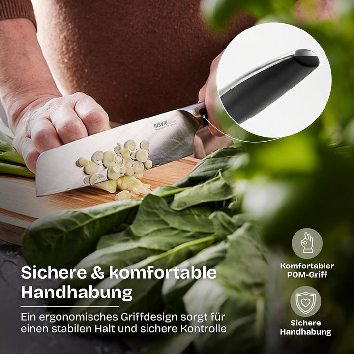 18 cm Gemüsemesser Acutus – Leichtes Küchenmesser für hartes Gemüse und Kohl – Ergonomisches Design