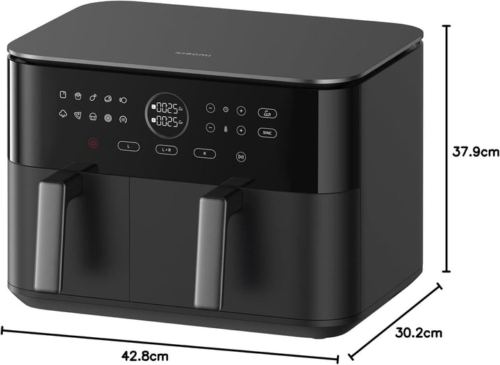 Xiaomi Dual Zone Air Fryer 10L, 2 Fächer 3,5L und 6,5L, 230°C, SYNC-Funktion, 9 Modi, 2700W, fettarm