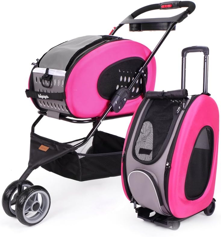ibiyaya Multifunktions Pet Stroller Playstation, Rosa rose, rose