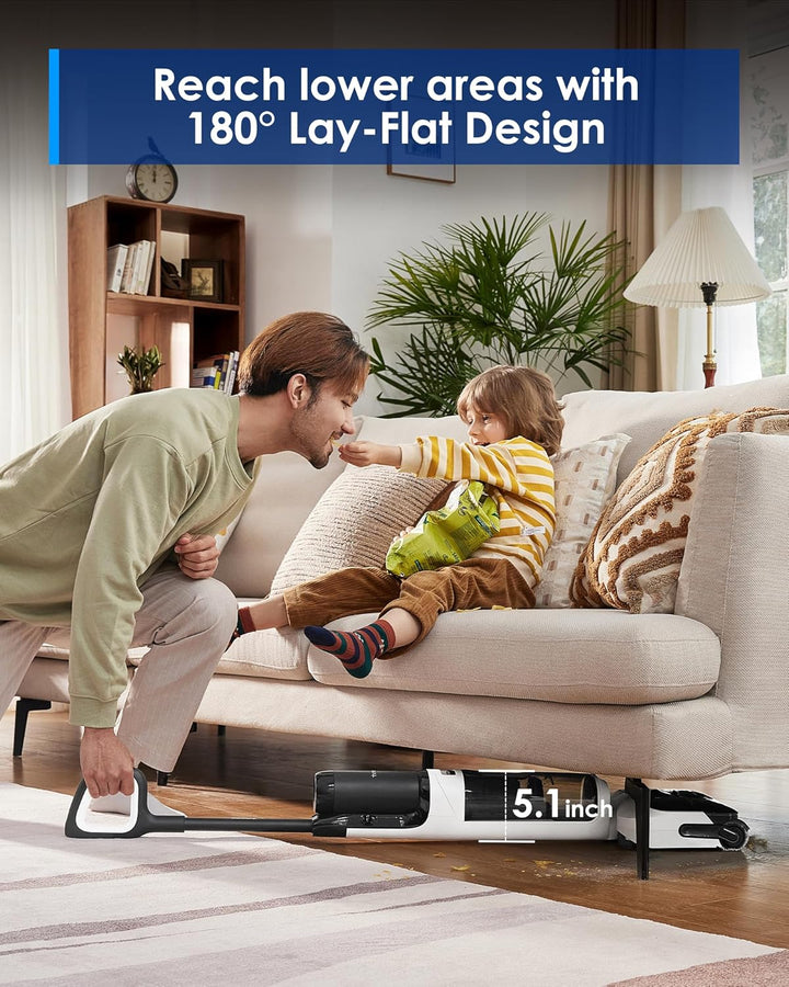 Tineco Floor ONE Switch S6 Stretch Nass Trockensauger, 180° Lay-Flat, Anti-Tangle, 85℃ Schnelltrockn