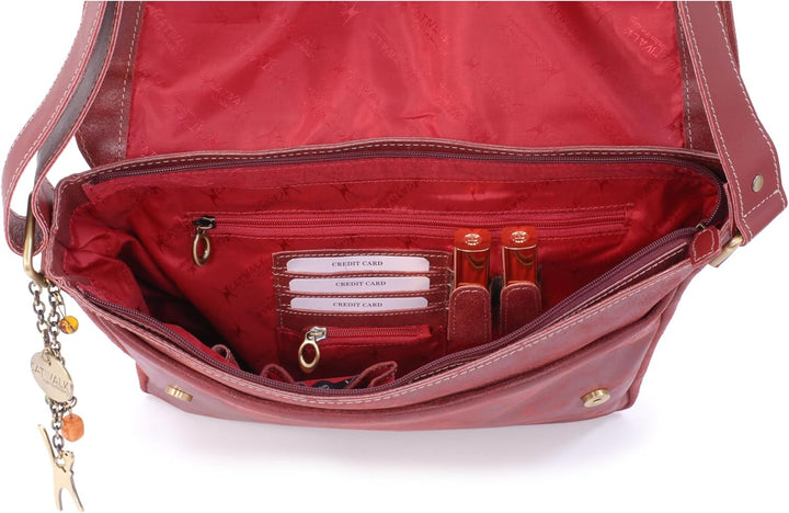 Catwalk Collection Handbags - Vintage Grobem Leder - CATWALK COLLECTION - Gröss - Umhängetasche Mess