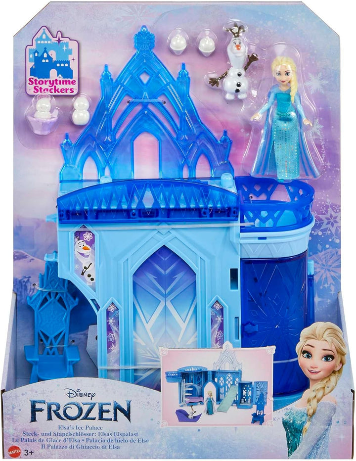 Mattel Disney Die Eiskönigin“ Spielzeug, Elsas Stapelschloss Puppenhaus-Spielset mit kleiner Puppe u