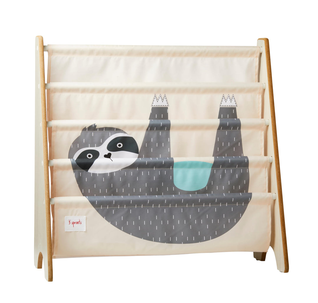 3 Sprouts - Bücherregal Kinderzimmer Holz - Montessori Bücherregal für Kinder - Faultier, Faultier