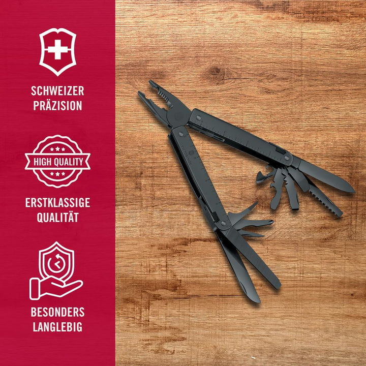 Victorinox Multifunktionstool, Swiss Tool BS mit Nylon-Gürteletui, Taschen Werkzeug, 27 Funktionen,