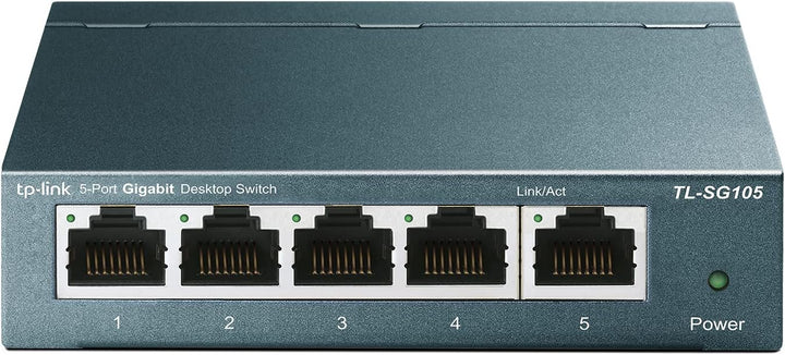 TP-Link TL-SG108E Managed Switch 8 Port Gigabit Ethernet LAN Switch schwarz &amp; TL-SG105 5-Ports Gigab