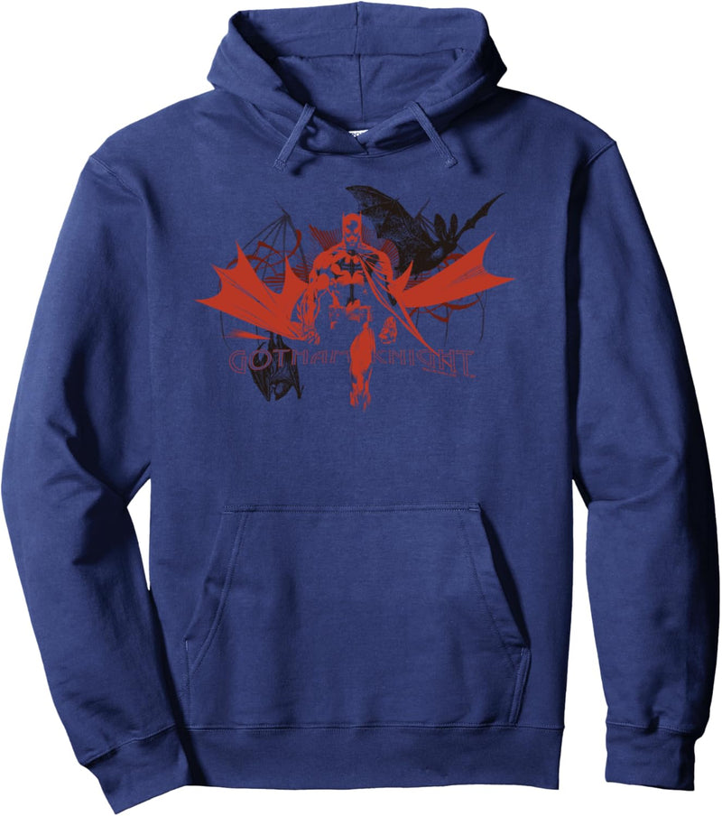 Batman Red Gotham Knight Pullover Hoodie