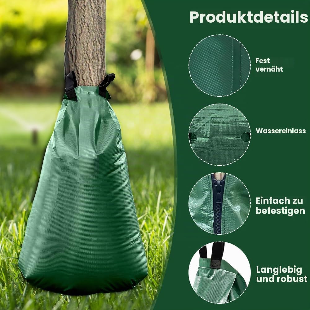 mizikuu 2 Stück Baumbewässerungssack, 75L Wassersack Bewässerungssäcke Bewässerungsbeutel für Bäume