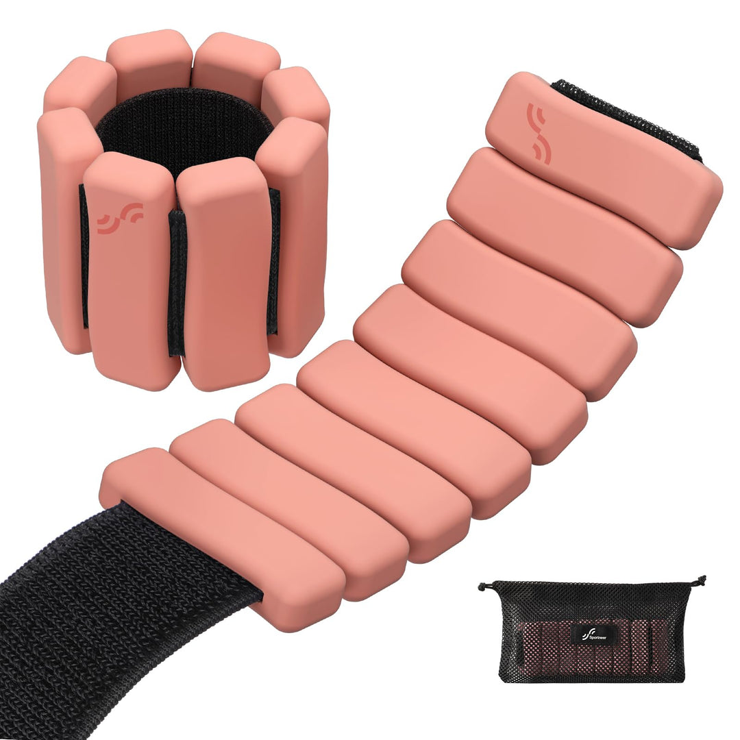 Sportneer tragbare Gewichtsmanschetten – 2er-Set (Jeweils 1 kg) für Damen und Herren, modisches knöc