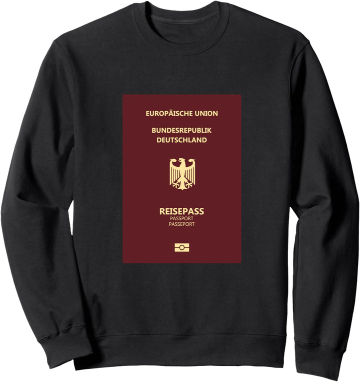 Deutscher Pass Reisepass Passport Kultur Reisen Deutschland Sweatshirt