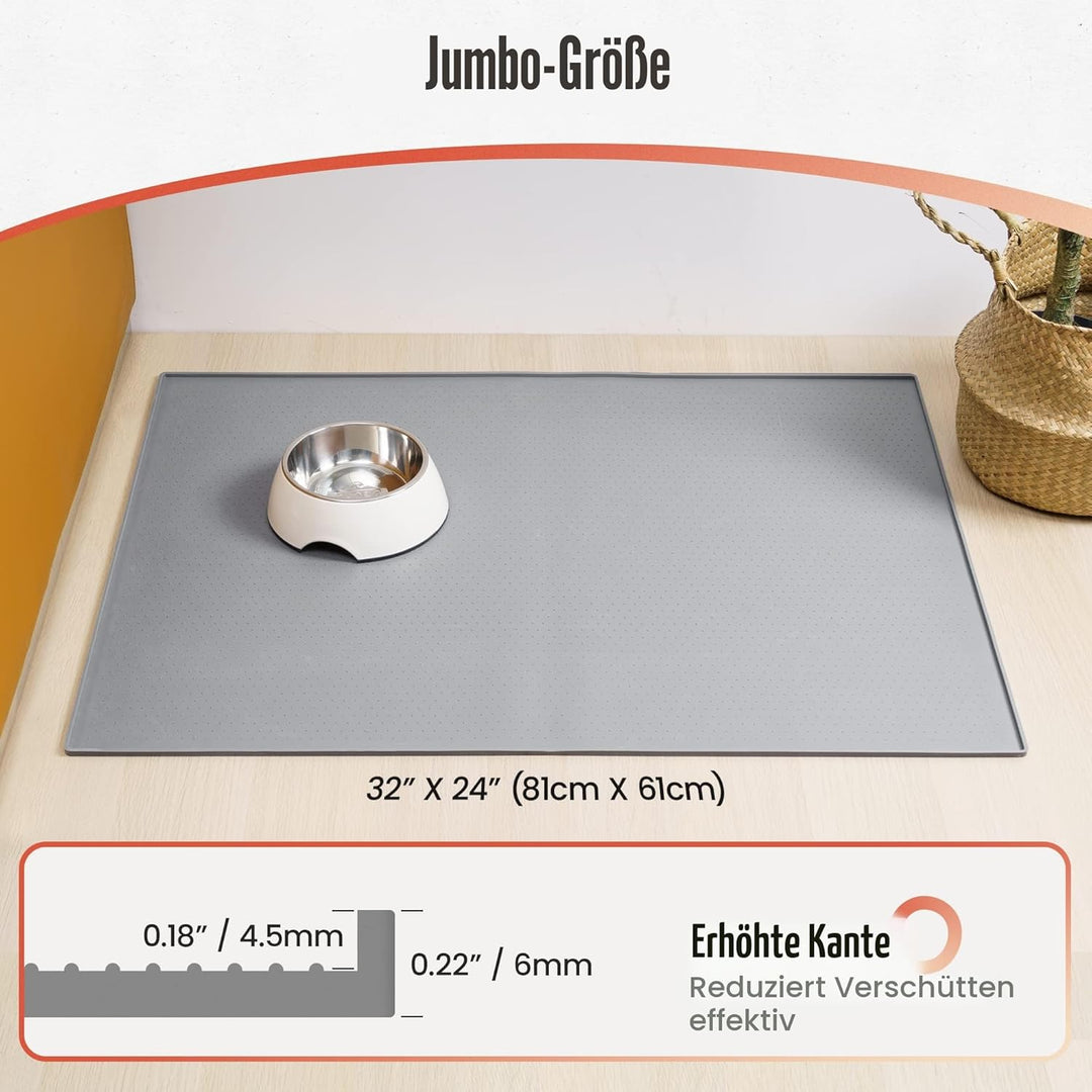 Conlun HundeFuttermatte Katzen Futtermatte, Rutschfestes Design, 100% wasserdichte Haustierfutter Ma