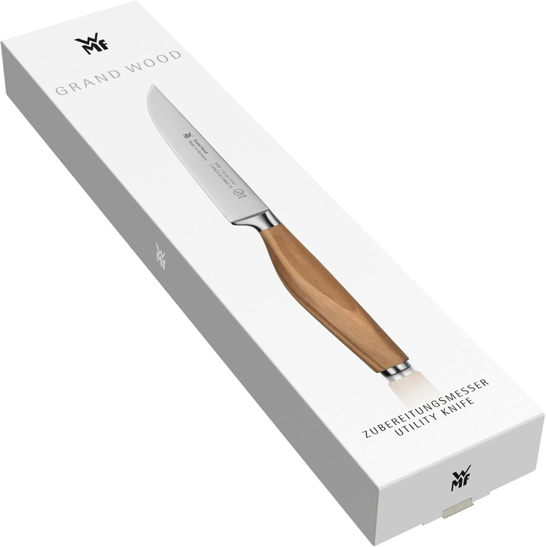 WMF Grand Wood Zubereitungsmesser 24 cm, Messer Holzgriff, Made in Germany, Olivenholzgriff Messer g