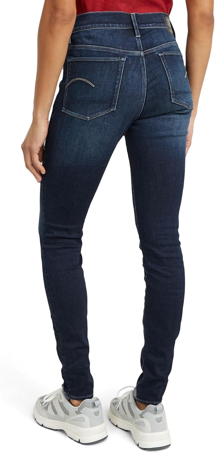 G-STAR RAW Damen Jeans 3301 Skinny Ankle Jeans 23W / 28L Blau (Dk Aged D05175-8968-89), 23W / 28L Bl