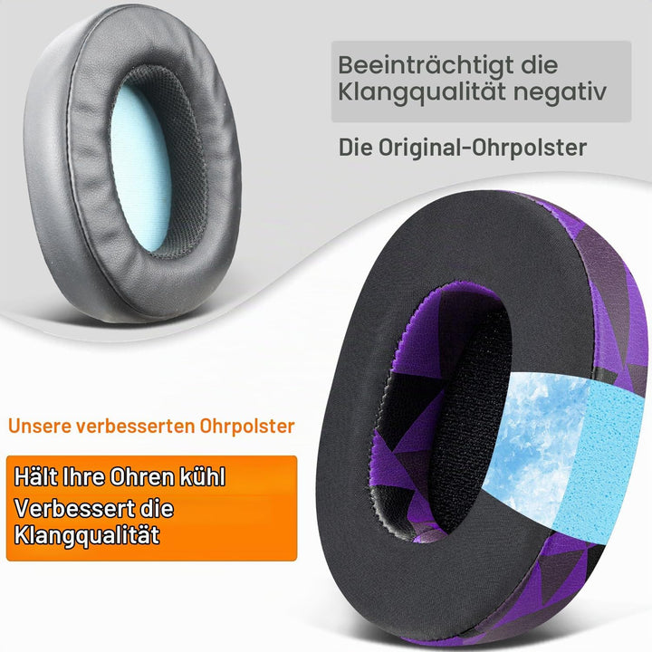 SOULWIT Kühlgel Ersatz Ersatzpolster Polster Ohrpolster für Skullcandy Hesh 3/ANC/Evo &amp; Crusher Wire
