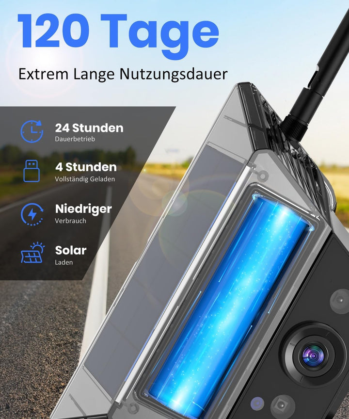 AUTO-VOX Rückfahrkamera Kabellos Solar Magnetische Rückfahrkamera Funk: 1-Minuteneinrichtung, 5" 108